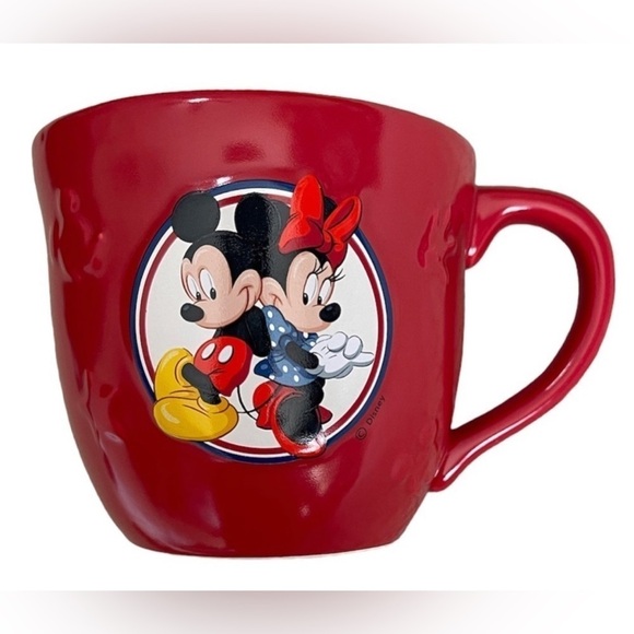 SET OF 4​​​​ Hallmark Disney Mickey and Minnie Embossed Coffee Mug​​​ - Picture 2 of 6
